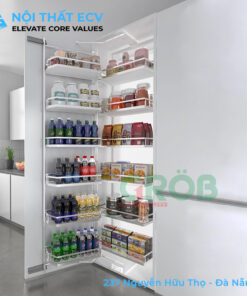 Kệ Đựng Tủ Đồ Khô, Inox 304, Nan Dẹt, Đáy Melamin GROB GM304-445, GM304-460, GM304-645, GM304-660