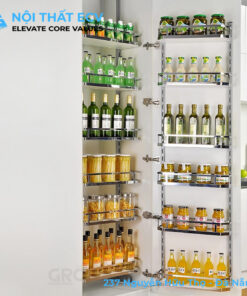 Kệ Đựng Tủ Đồ Khô, Thép Mạ Crom, Nan Dẹt, Đáy Melamin GROB GM-445, GM-460, GM-645, GM-660