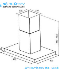 Alternative view of Máy Hút Mùi Đảo, Treo Độc Lập EH-90IL96