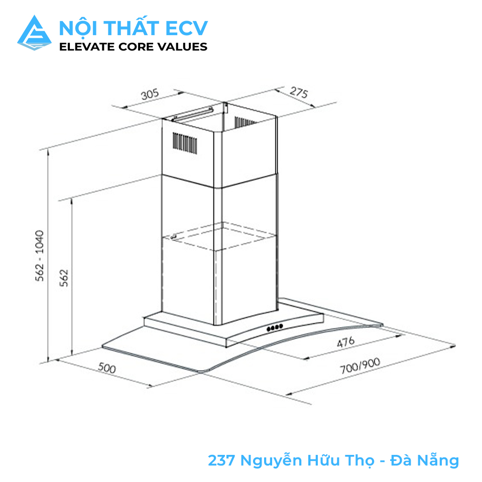 Máy Hút Mùi Gắn Tường EH-70AF81S, EH-90AF81S - Ảnh 2