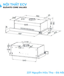 Alternative view of Máy Hút Mùi kính Cong PT-330.H3