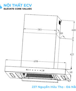Alternative view of Máy Hút Mùi PT-388.H1