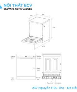 Alternative view of Máy Rửa Bát Độc Lập Âm Tủ Prato PT-96.DW