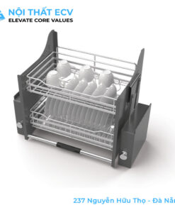 Rổ Nâng Hạ LENTO Nan Tròn Sơn Nano Bạc HAFELE 504.76.407 / 504.76/408