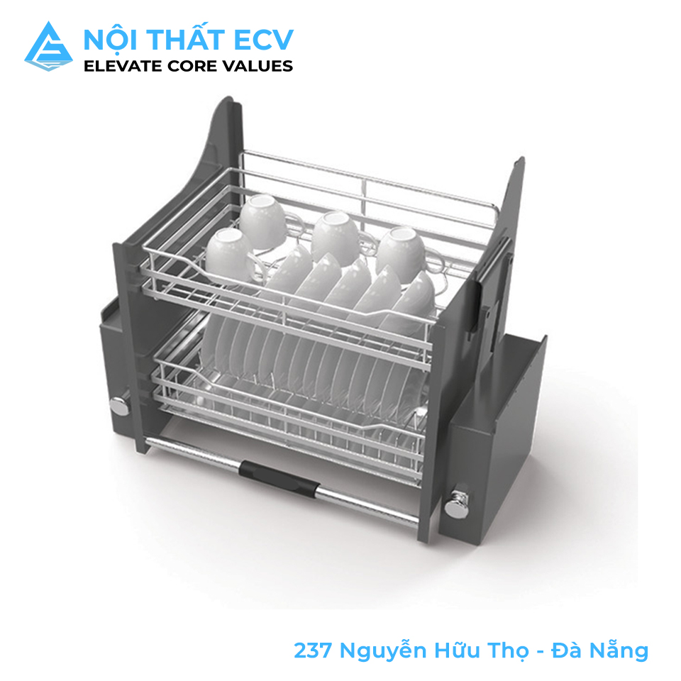 Rổ Nâng Hạ LENTO Nan Tròn Sơn Nano Bạc HAFELE 504.76.407 / 504.76/408